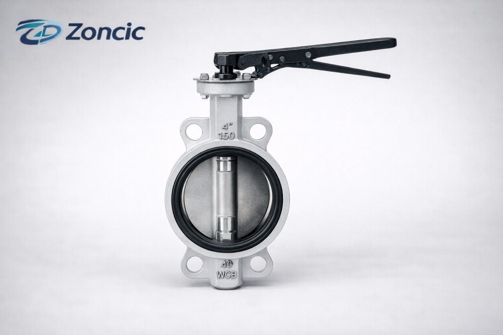 Home Ductile iron butterfly valve wafer type for industrial applications