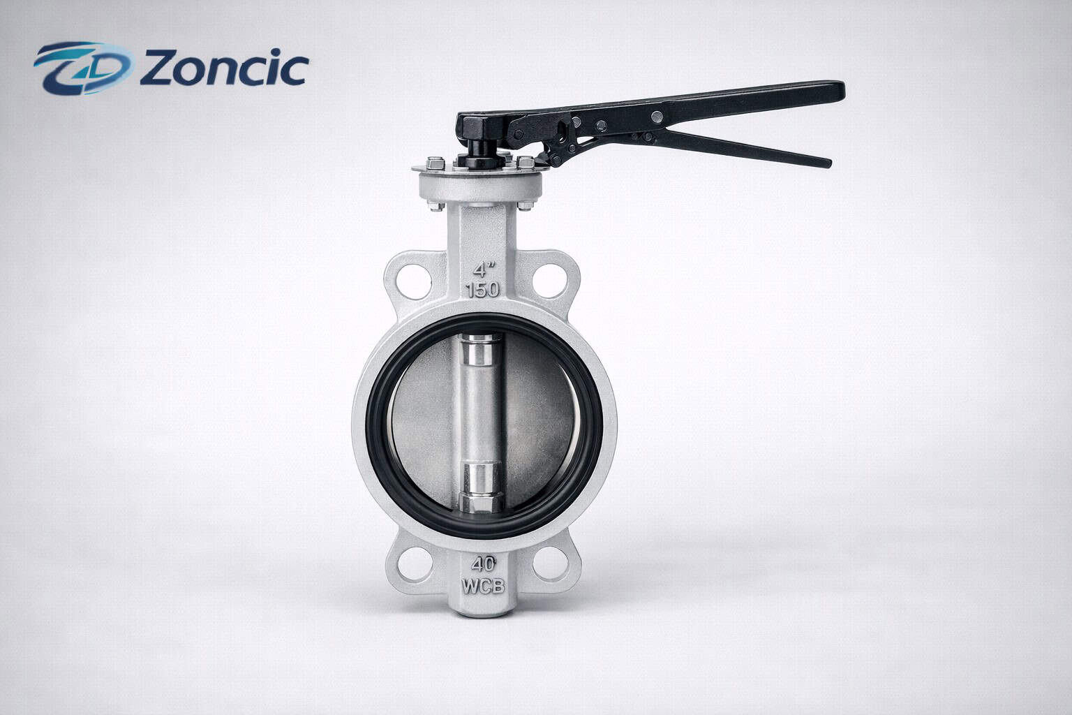 Industrial butterfly valve for large diameter flow isolation systems