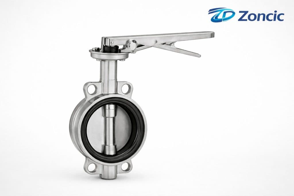 stainless steel butterfly valve wafer type