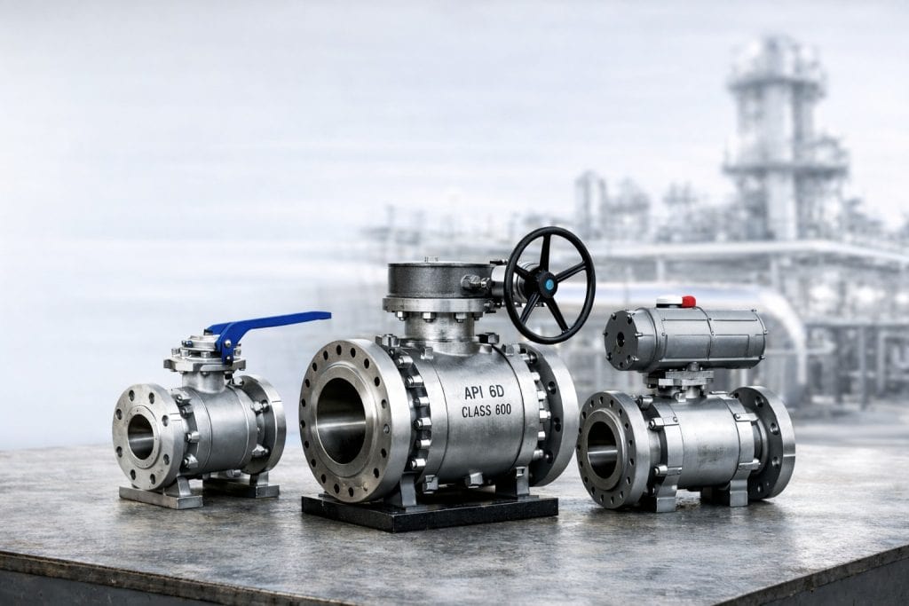 industrial ball valve manufacturer API 6D flanged trunnion floating ball valves for oil and gas pipeline