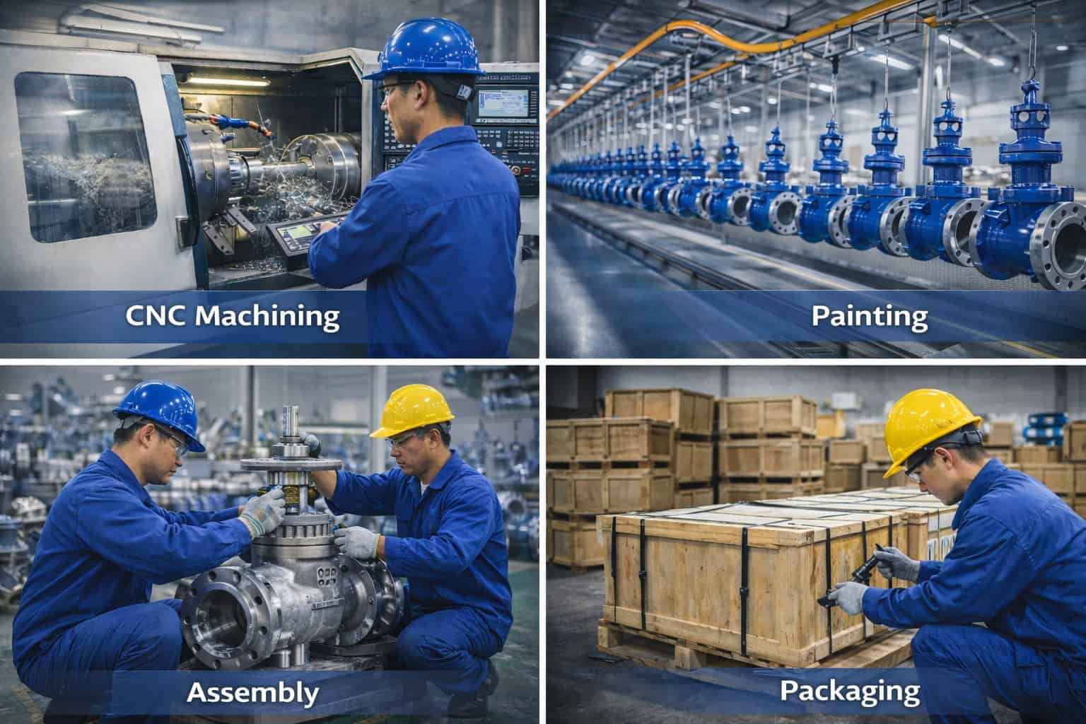 Home Industrial valve quality inspection including dimensional and visual inspection process