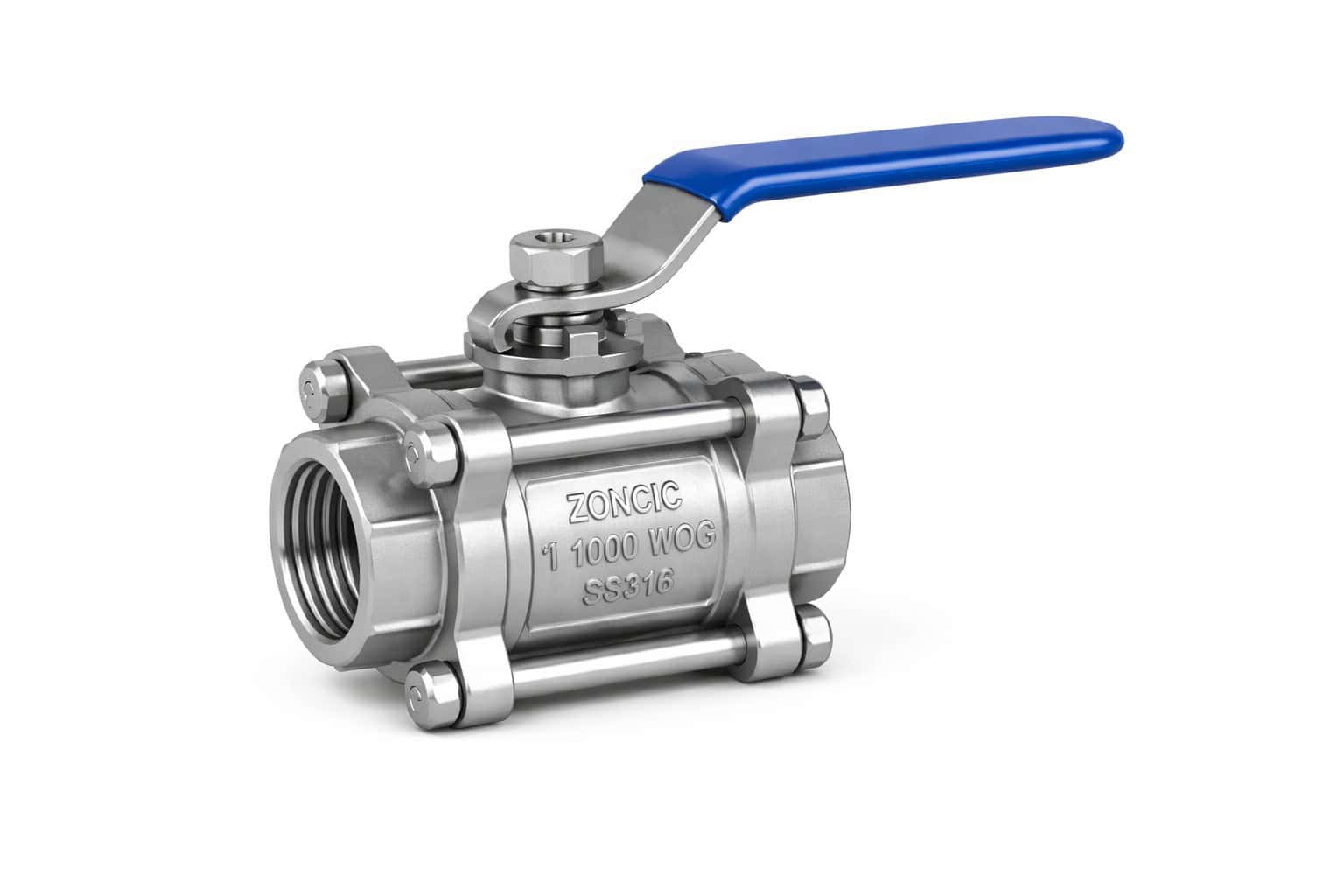 three piece ball valve manufacturer API ASME DIN JIS GOST stainless steel 3 piece ball valve