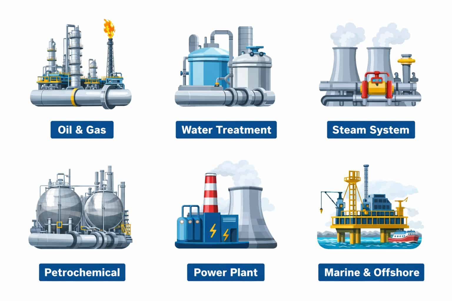 Swing check valve applications in industrial pipeline systems