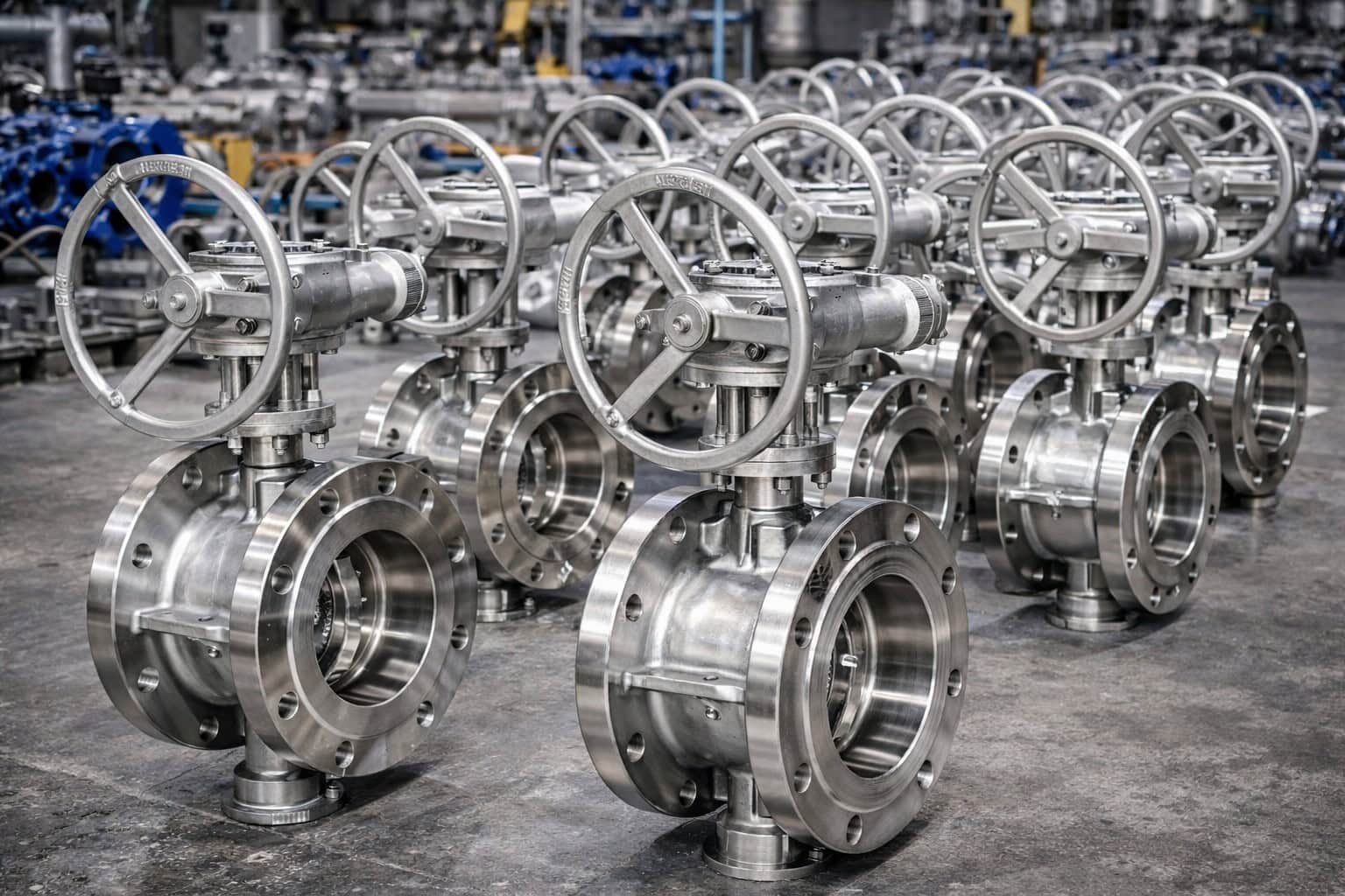 Double flange butterfly valve testing and inspection