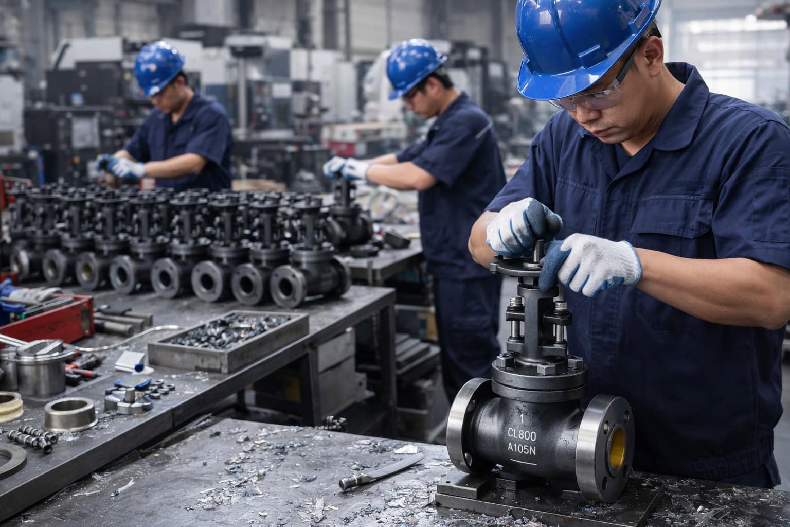 forged valve quality control and testing process in factory