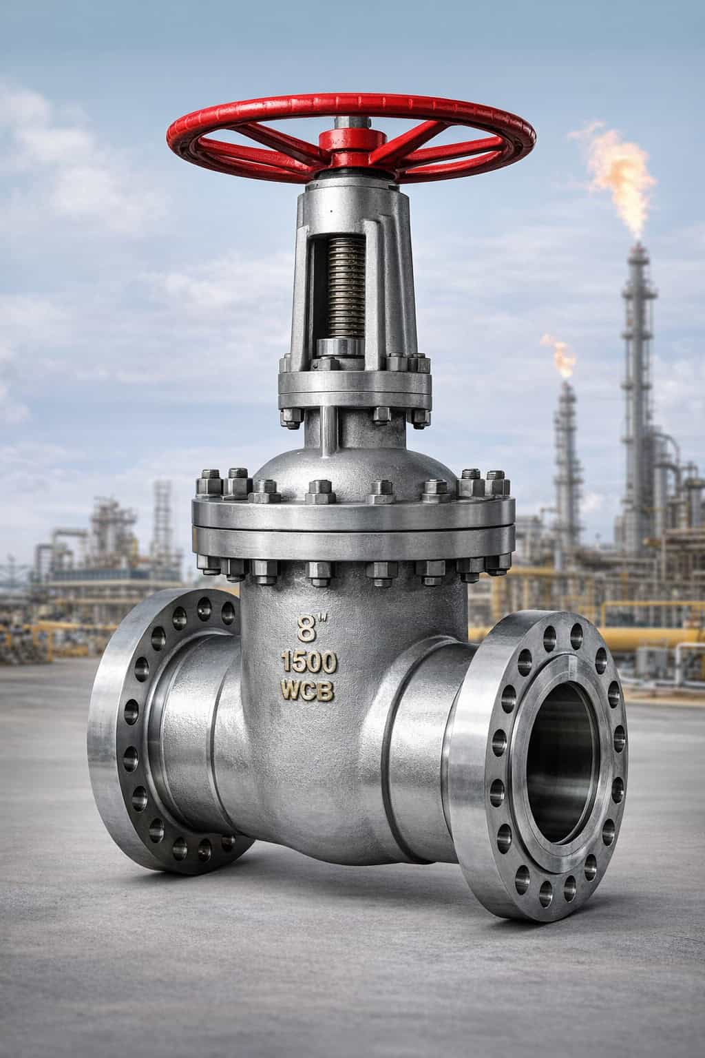 Gate valve for oil and gas industrial pipeline application