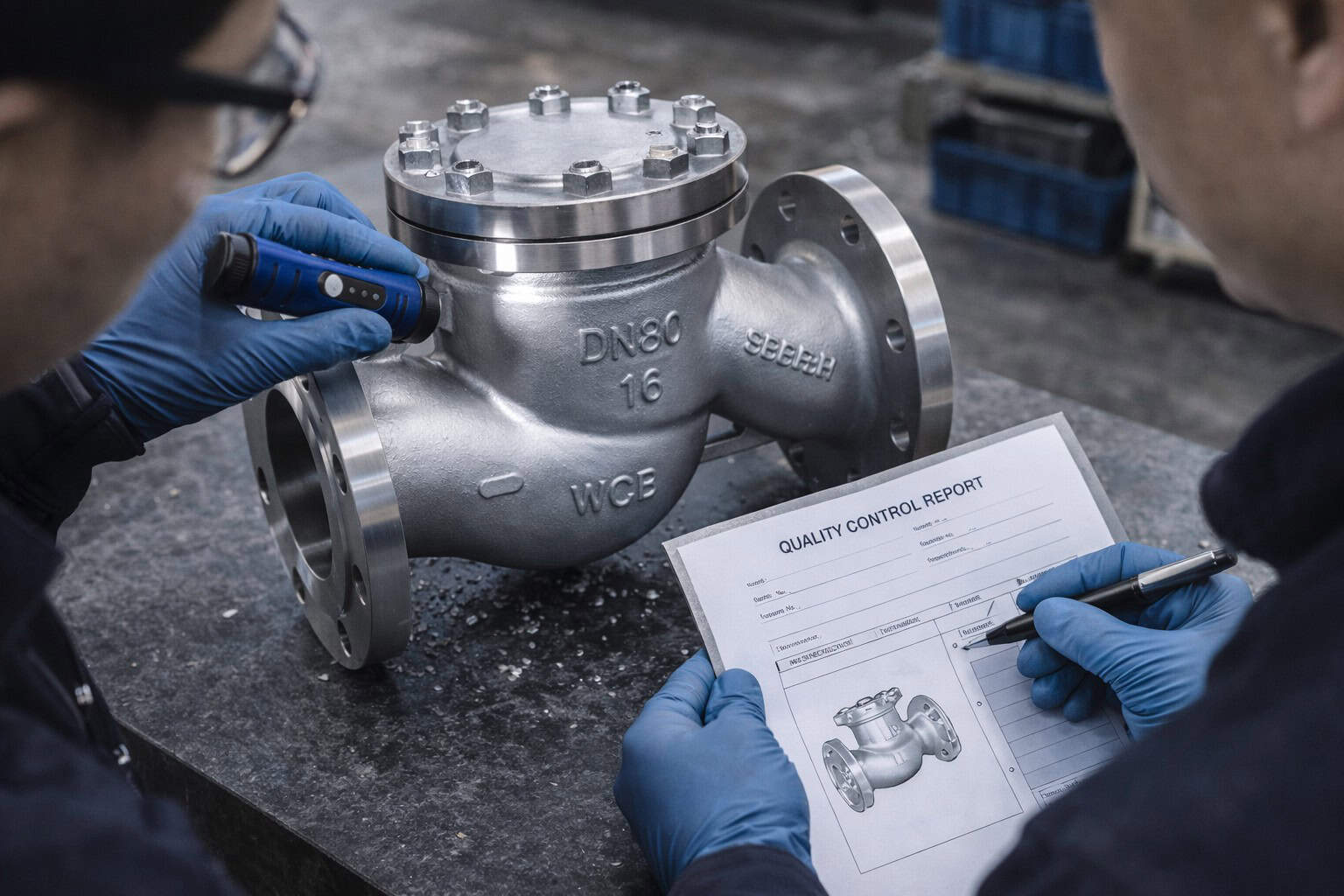 Lift check valve inspection and testing