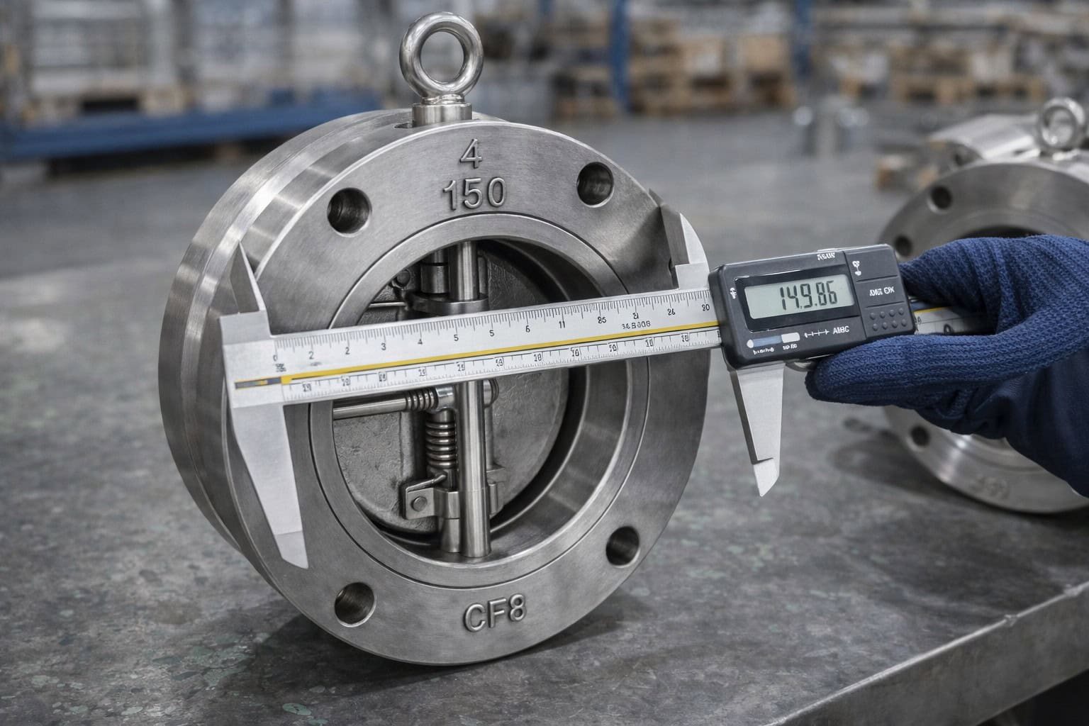 Wafer check valve inspection and testing