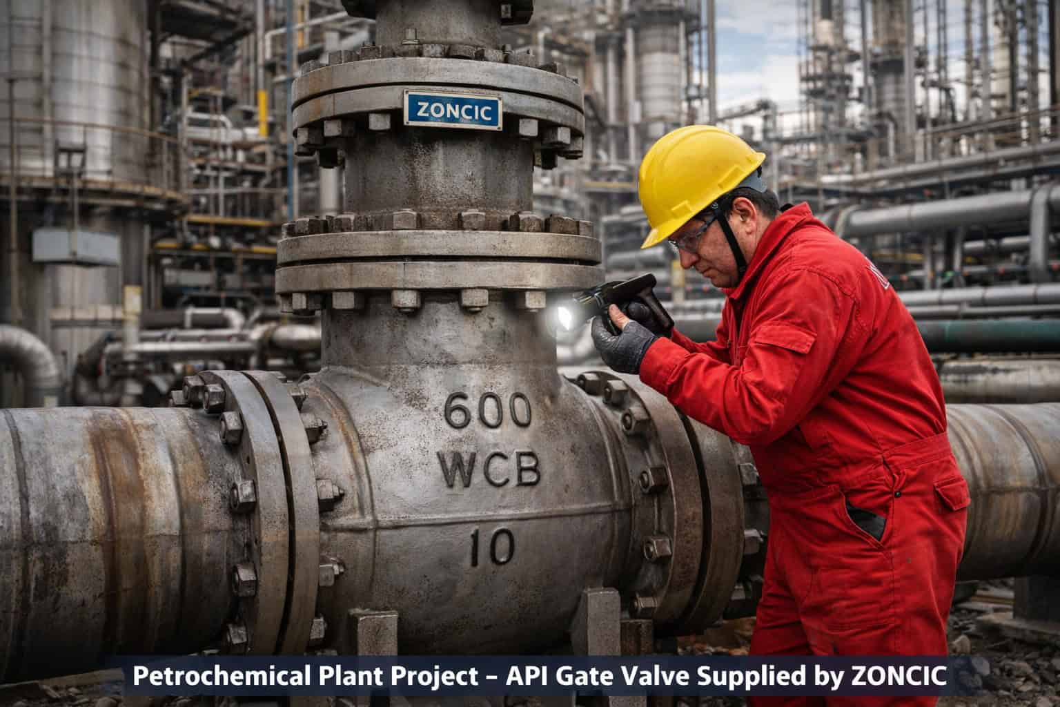 Industrial valve project API 600 gate valve for petrochemical plant supplied by ZONCIC