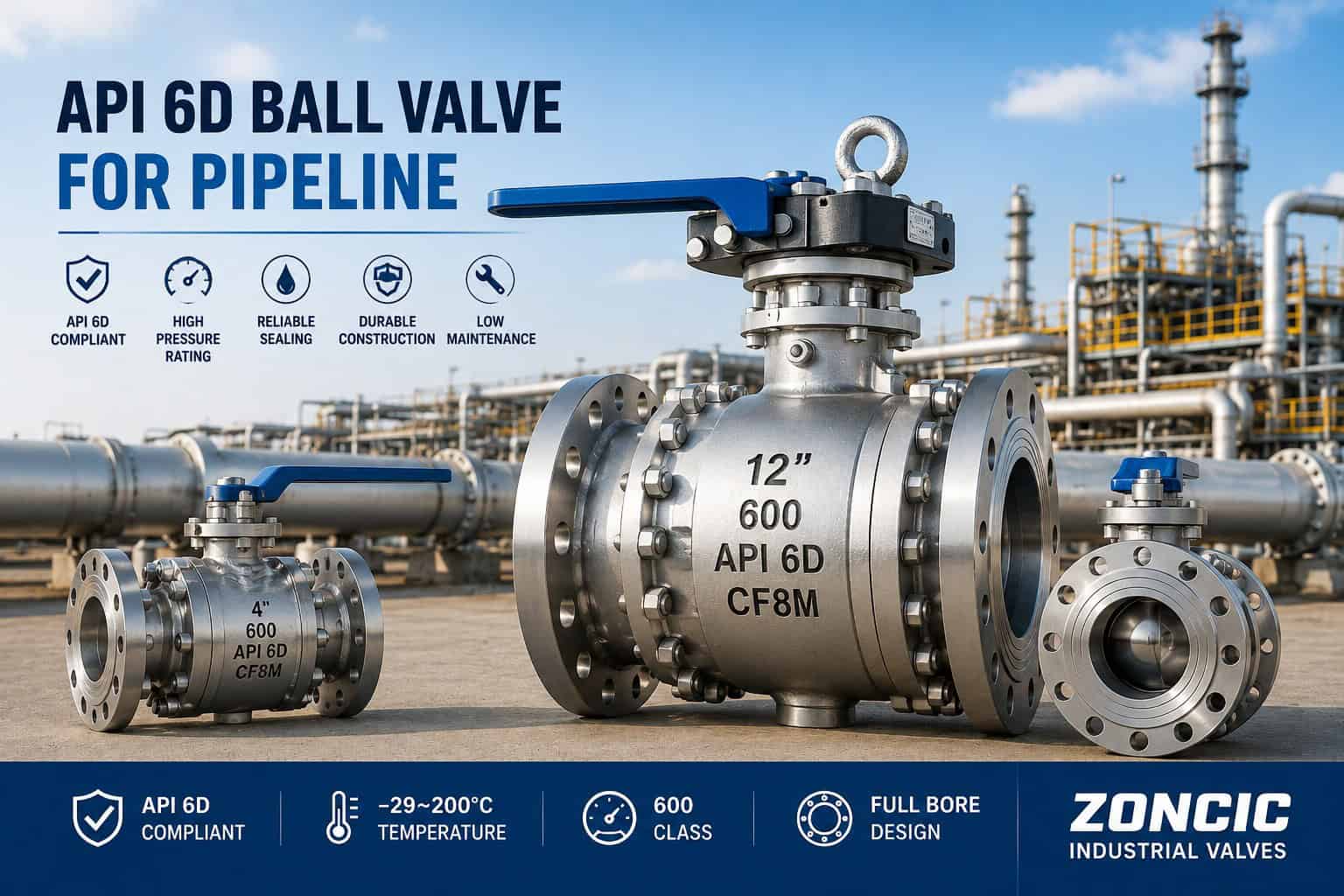 Oil and gas pipeline valve solutions including API 6D ball valve and pipeline isolation ball valve