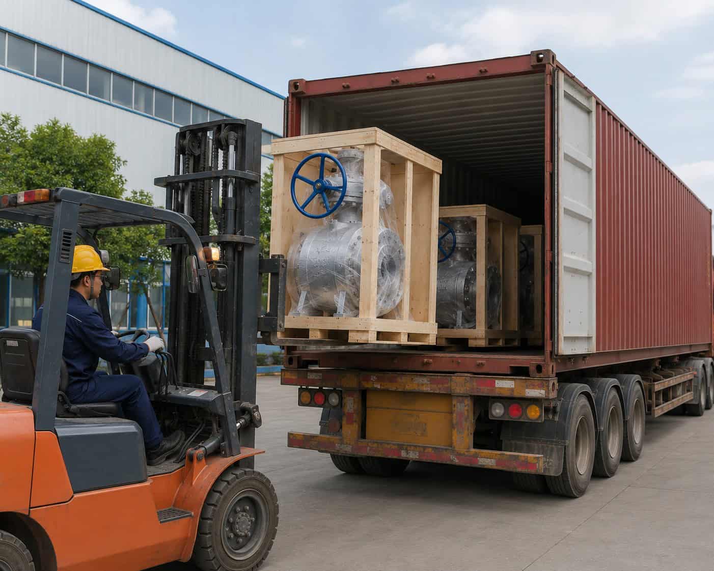 pipeline isolation ball valve export packing and shipment