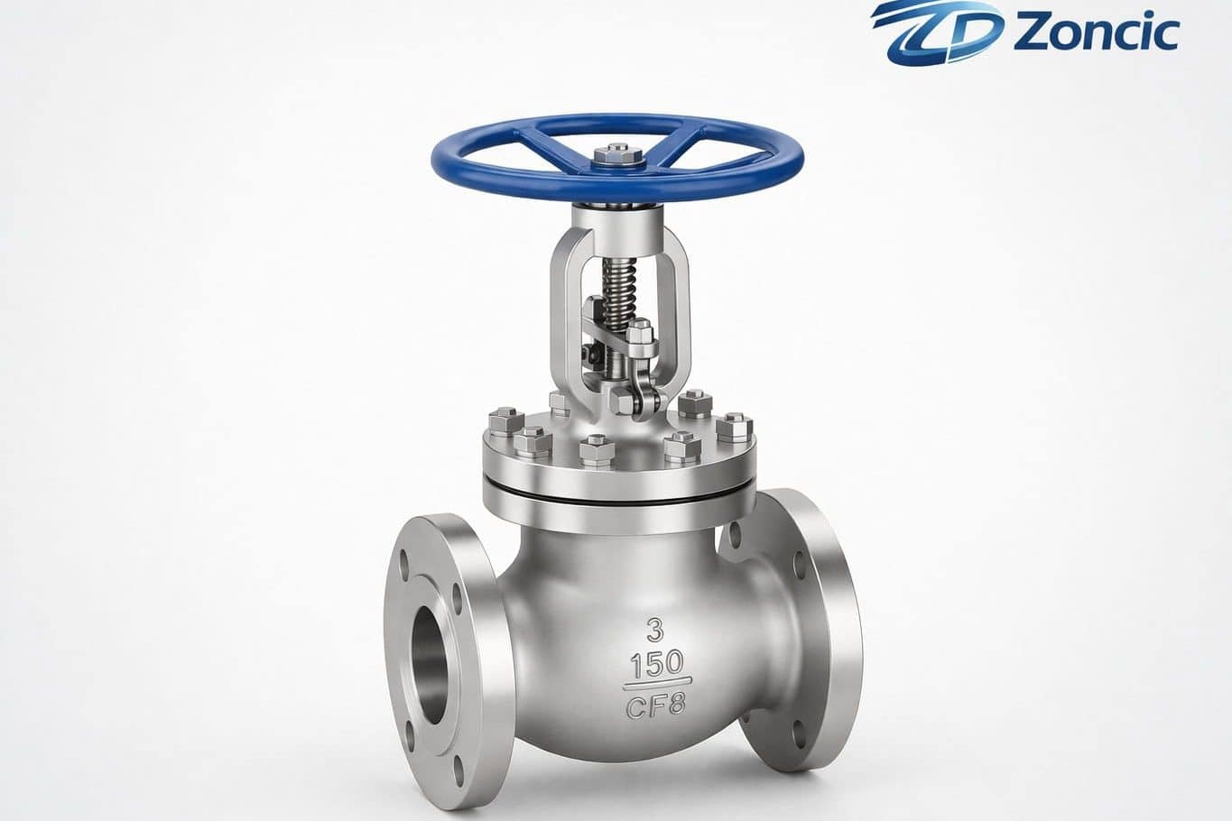 CF8 globe valve flanged industrial control valve