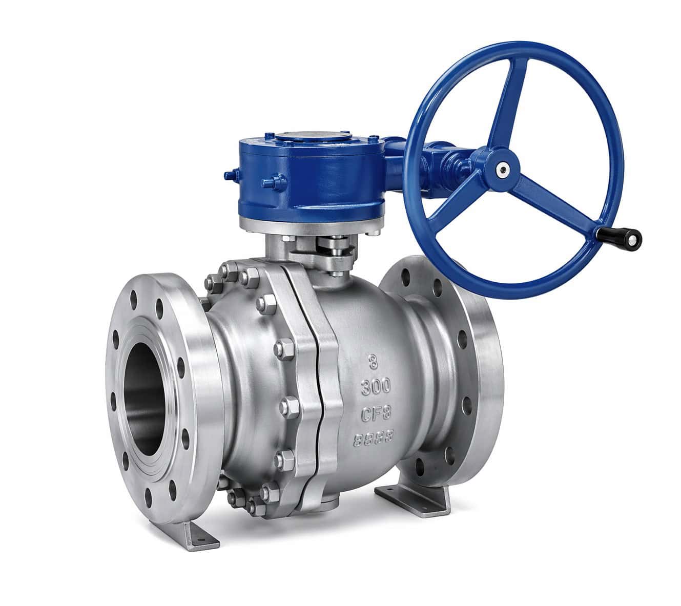 Gear operated ball valve manufacturer API 6D WCB worm gear ball valve for high torque industrial pipeline service