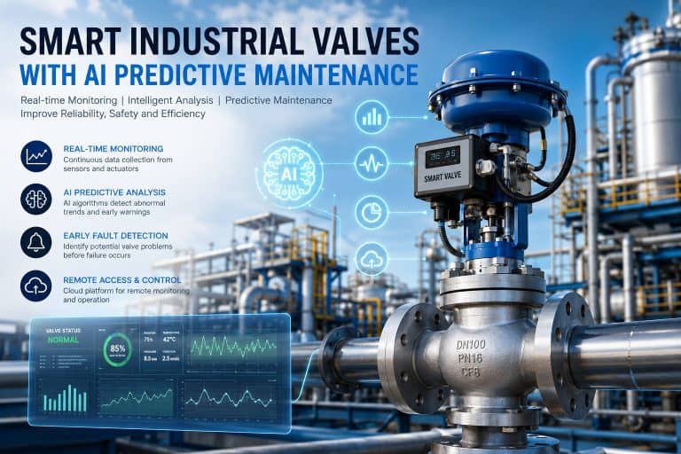 smart industrial valves with AI predictive maintenance for automated industrial pipeline systems