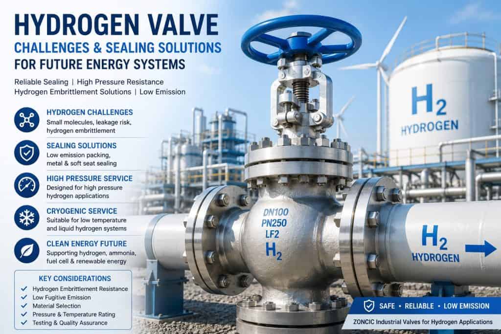 industrial hydrogen valve for hydrogen energy pipeline and clean energy applications
