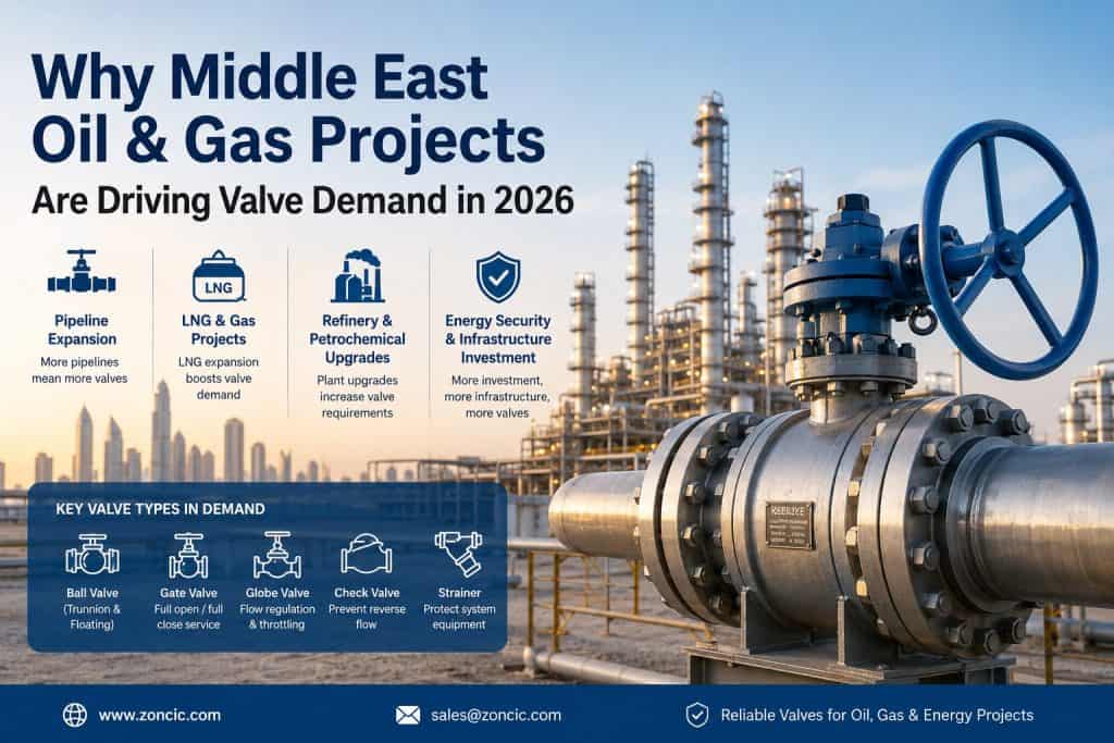 Middle East oil and gas projects driving industrial valve demand in 2026