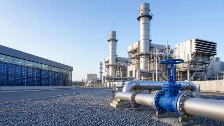 AI data center power plant valve demand with gas-fired power station and industrial gate valve
